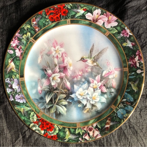 Collectible Decorative Plates: Lena Liu’s Hummingbird Treasury Set of 6 - Picture 8 of 17